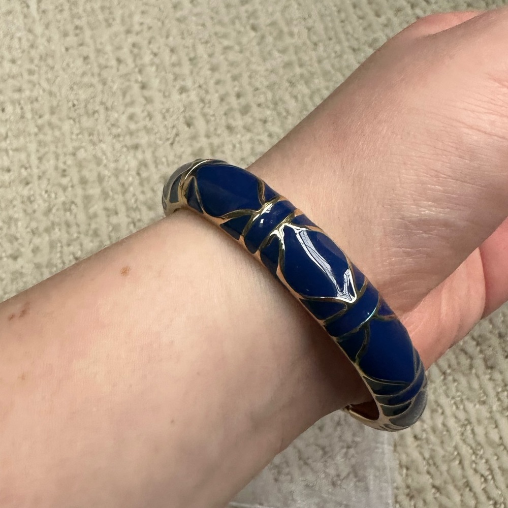 Blue & Gold Bracelet - comes with bag and can add tissue paper